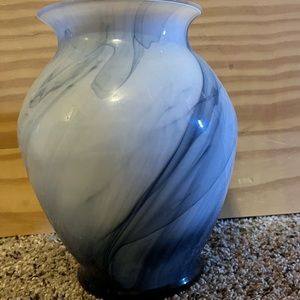 Blue glass vase
